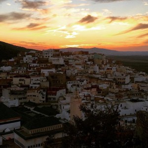 Sunset over Moulay Idriss