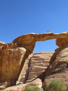 A natural bridge in the wadi Rum Desert