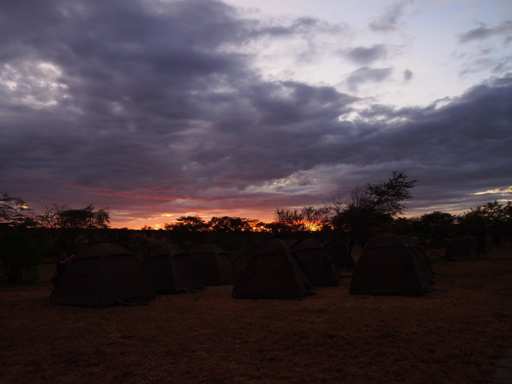 Sunset at our Serengeti Campsite