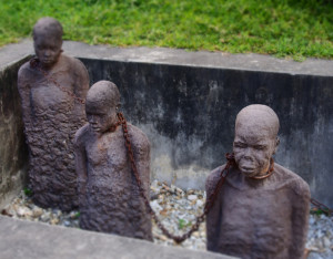 Sculpture representing the slave market in Stone Town