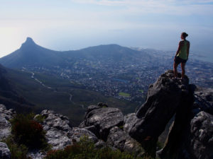 The view of Cape Town and Lion's Head form Table Mountain