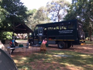 ATC truck and prepping cooking benches