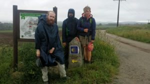 Hannah, Will and Allan Walking to Finisterre