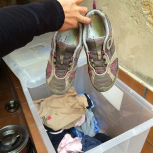 Throwing out hiking shoes