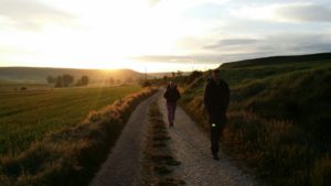 Sunrise leaving Hornillos del Camino