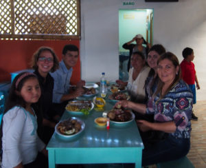 Family lunch at Lago Yahuarcocha