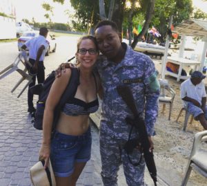 Security guard by Bayahibe beach